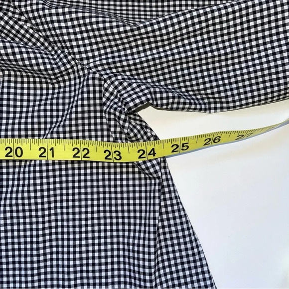 Lane Bryant Black & White Gingham Print Off the Shoulder Top 2X Women’s - Picture 6 of 10